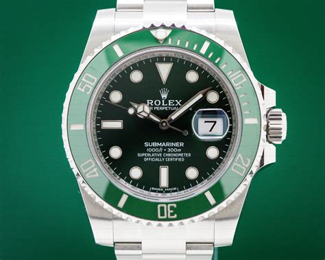 rolex submariner lunetta verde|rolex submariner 116610.